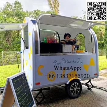 Rimorchio Personalizzato per Food Truck, Rimorchio Mobile per Fast Food, Pizza, Hamburger, Hot Dog, Attrezzatura per Catering UE