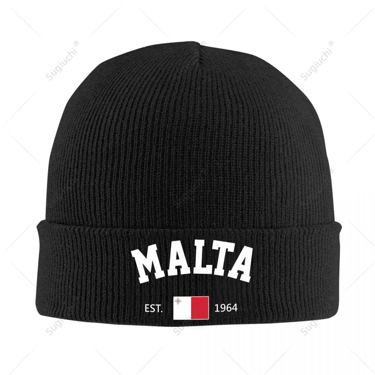 

Knitted Hat Unisex Malta EST.1964 Independence Day For Men Women Boys Winter Autumn Beanie Cap Warm Bonnet