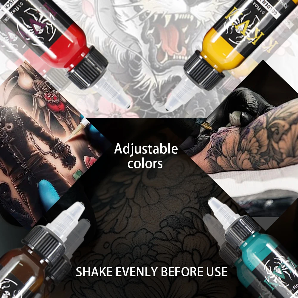 30ml 14colors Tattoo Ink Pigment with box Body Art Tattoo Kits Professional Beauty Paints Makeup Tattoo Supplies Semi-permanent