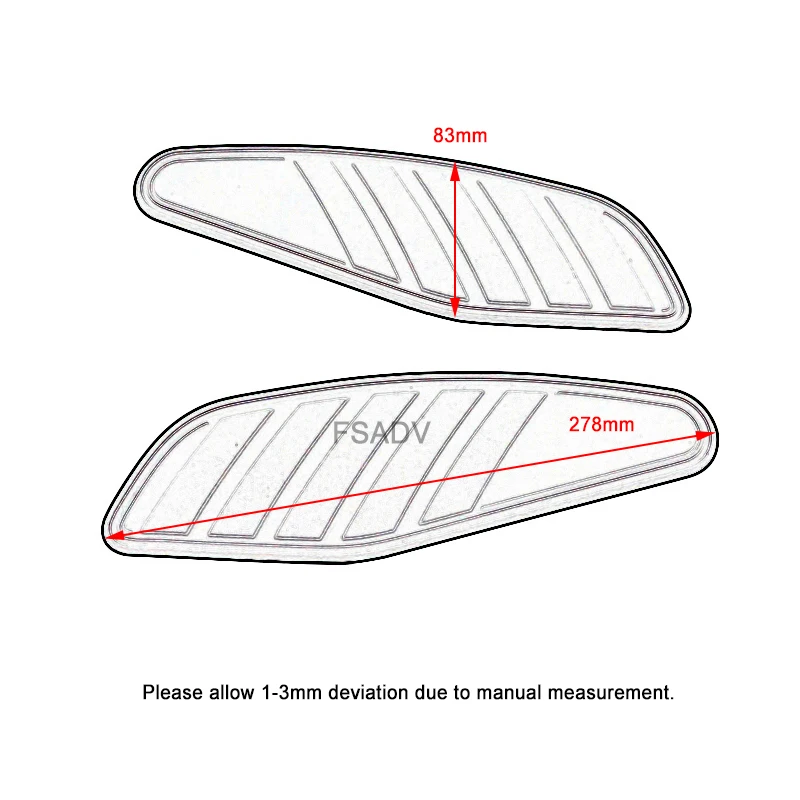 For Yamaha XSR700 Fuel Tank Pad XSR 700 2022 Gas Tank Pad Knee Grip Traction Pad Tank Non-slip Protector Stickers