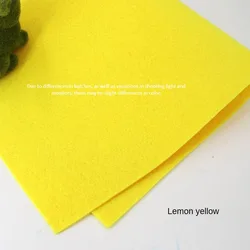Colorful Nonwoven Fabric Felt Squares (2mm, 50x50cm) for DIY Crafts and Handmade Projects, 18 Vibrant Colors (50X50cm lemon yellow)