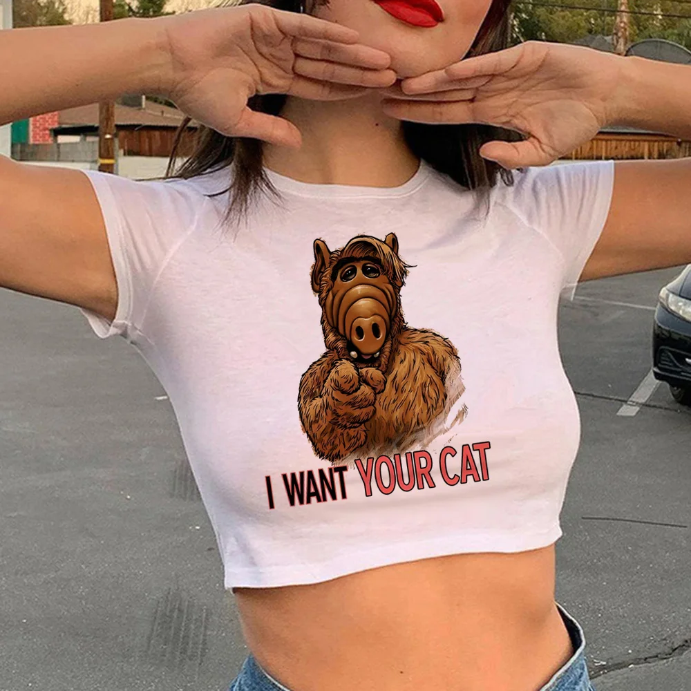 Alf T-Shirt Donna Comic T Shirt Girl Comic Clothes