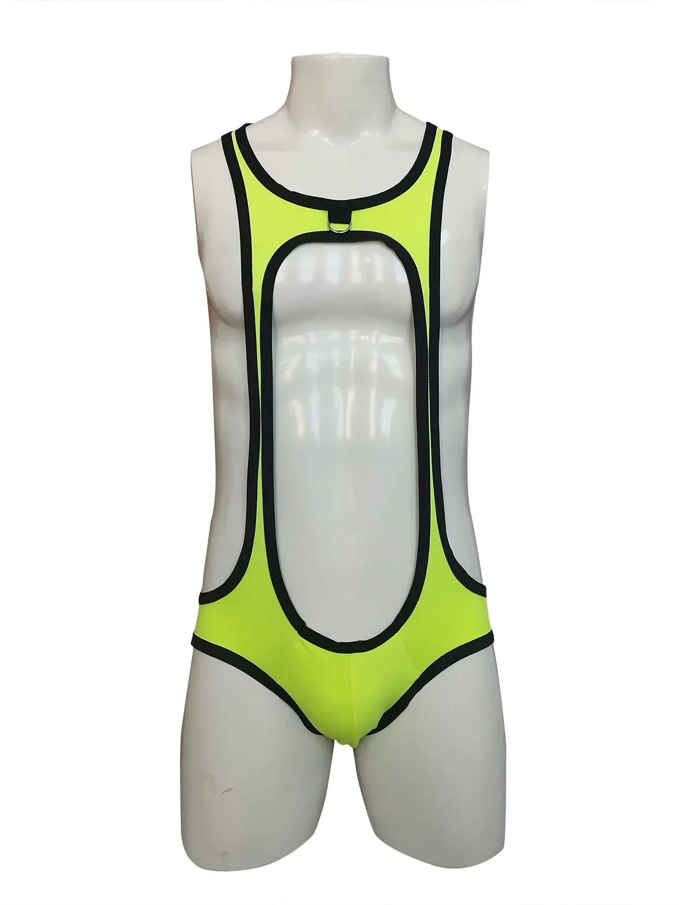 Men's Sexy Nylon Jockstrap Leotard Underwear Wrestling Singlet Bodysuit Breathable Skinny U Convex Suspender Jumpsuits
