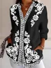 Fashionable Women's 3D Floral Print Shirt Loose-Fit Collared Comfortable Breathable Shirt Casual Outdoor Streetwear Shirt Top