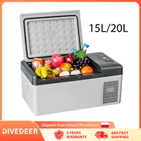 Портативный автомобильный холодильник DIVEDEER 15л/20л, холодильник с морозильной камерой для дома, кемпинга, путешествий, использования