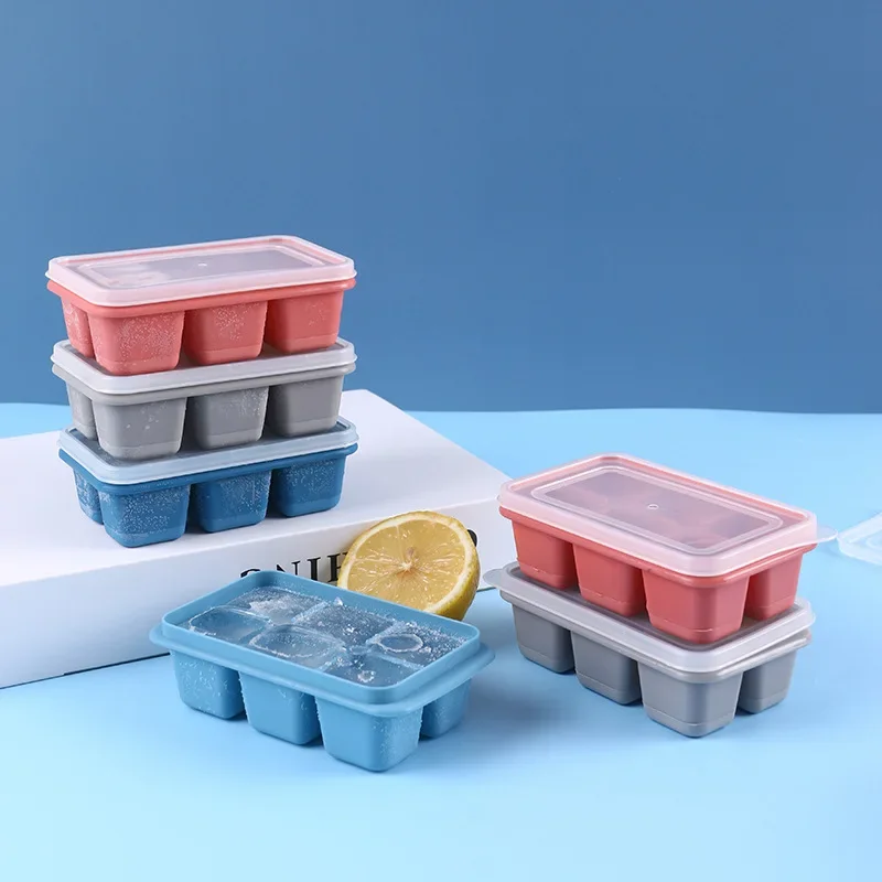 Description Picture 2 of item1Pcs 6 Grids Silicone Ice Cube Maker Tray Ice Cream Mold Freezer Cream Ball Maker Reusable Whiskey Cocktail Mould Bar Tools