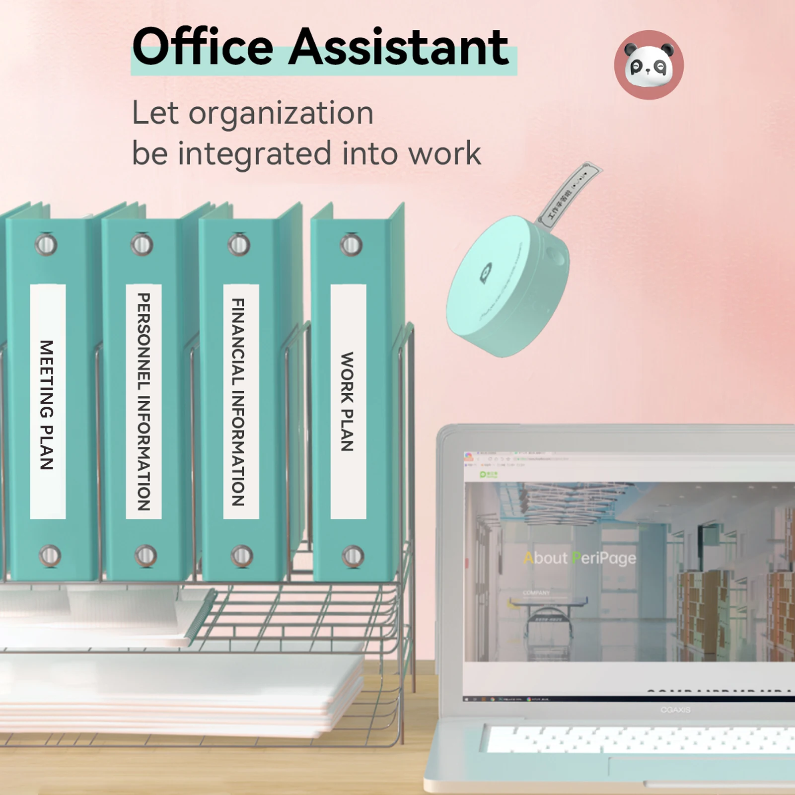 【New】PeriPage L1 Plus Printer Mini BT Pocket Label Maker Sticker Inkless Portable Thermal Wireless Label Printer