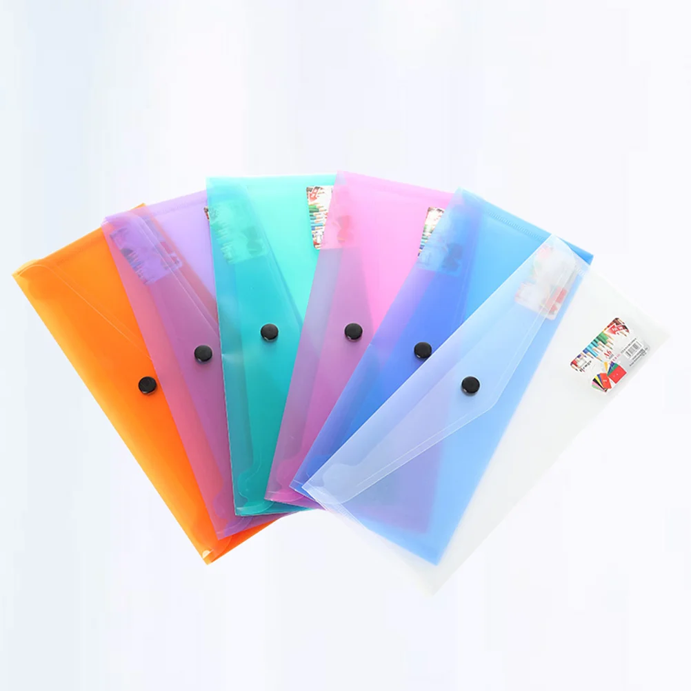 

A4 Plastic Document Folder Clear Document Envelope Folder With Snap Button Storage Folder Organizer Random Color