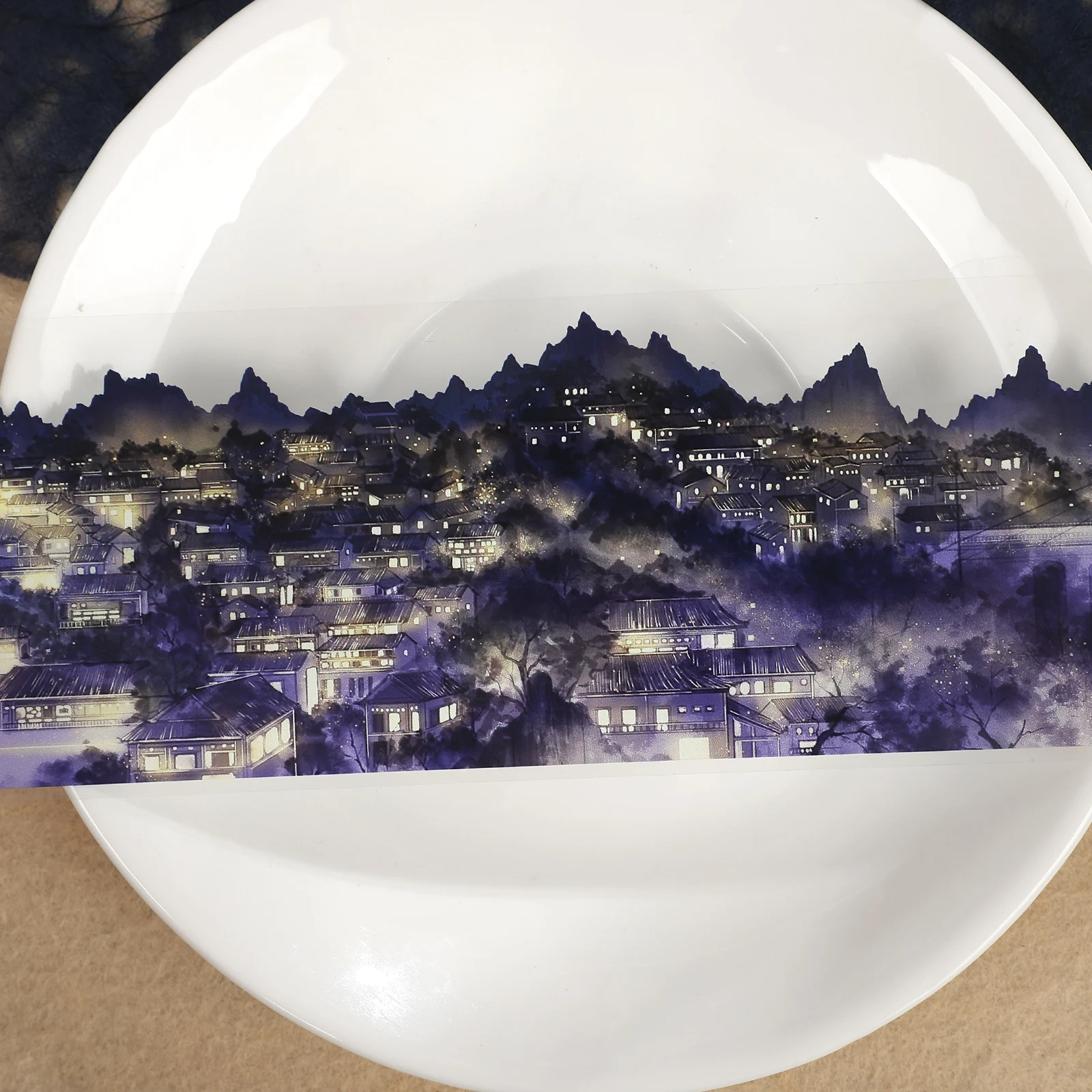 65mm*5m 빈티지 랜턴 타워 라이트 하우스 풍경 PET 테이프 크리 에이 티브 DIY 저널 재료 콜라주 스크랩북 문구