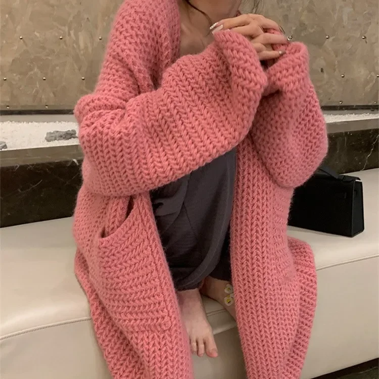 Cardigan lavorato a maglia con cappuccio. Giacchetto lana, giacca donna. Fatto a mano. SCEGLI COLORE e TAGLIA - Italia