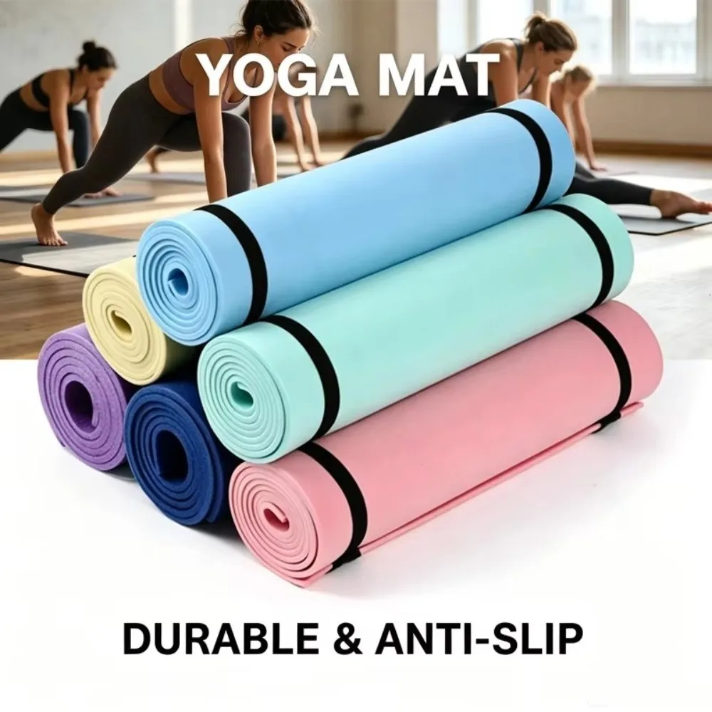 Versatile Non-Slip Fitness & Yoga Mat - 180×50cm, 6mm Thick EVA