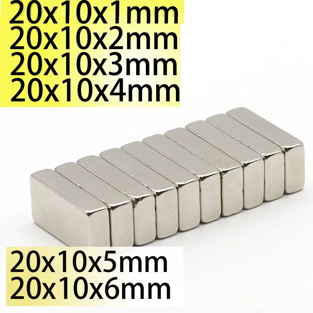 20X10X1 20X10X2 20X10X3 20X10X4 20X10X5 Neodymium Bar Blok 20X10 Sterke Magneten Zoeken Magnetische Bar Ndfeb Vierkante Project