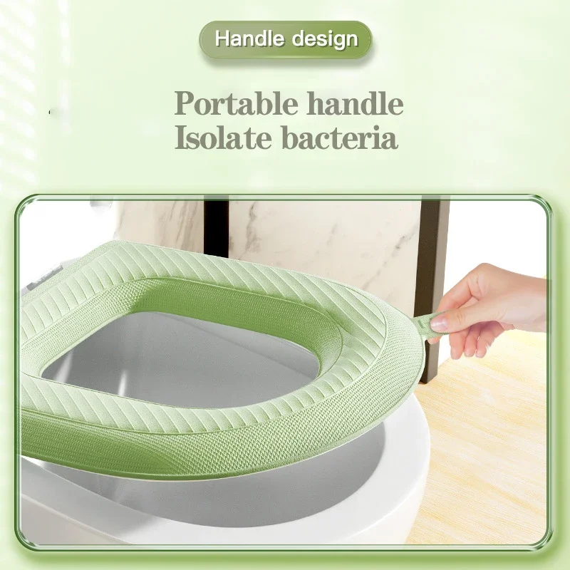Waterpoof Soft Toilet Seat Cover Cushion Washable Closestool Mat O-shape Toilet Seat Bidet Toilet Cover Pad Bathroom Accessories
