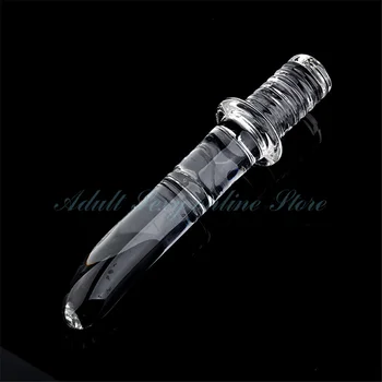 Glass Diameter16/20/25/30mm Big Crystal Handle Glass Dildo Realistic Artifical Dildo Anal Stimulation Sex Toys Dildos For Women 6