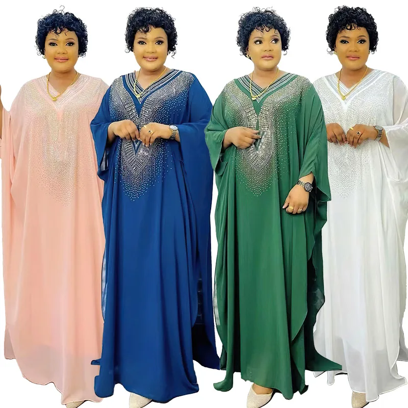 Abayas For Women Dubai Luxury Chiffon Boubou Muslim Dress Caftan Marocain Wedding Party Occasions Djellaba Femme 2023 Fashion