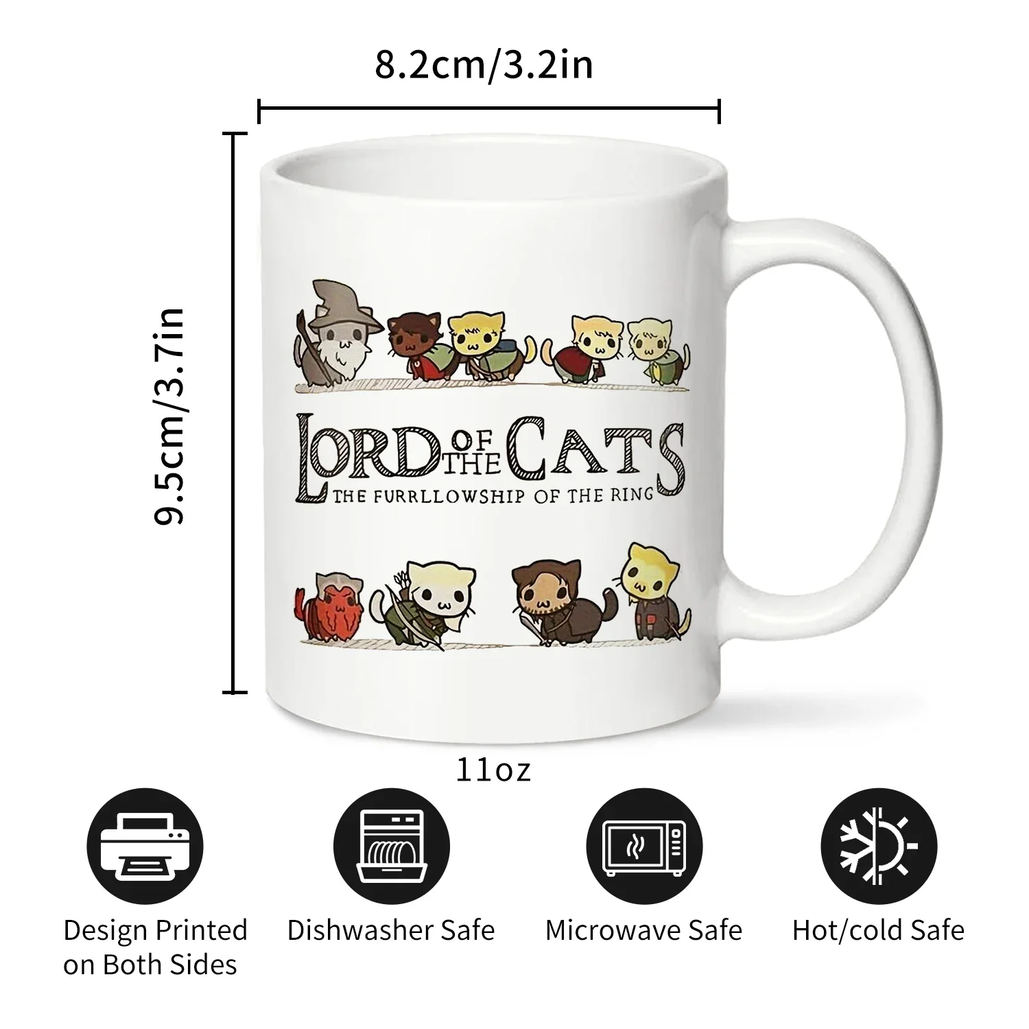 Anime Cat-Themed Funny Coffee and Tea Mug – Perfect Original Gift Idea
