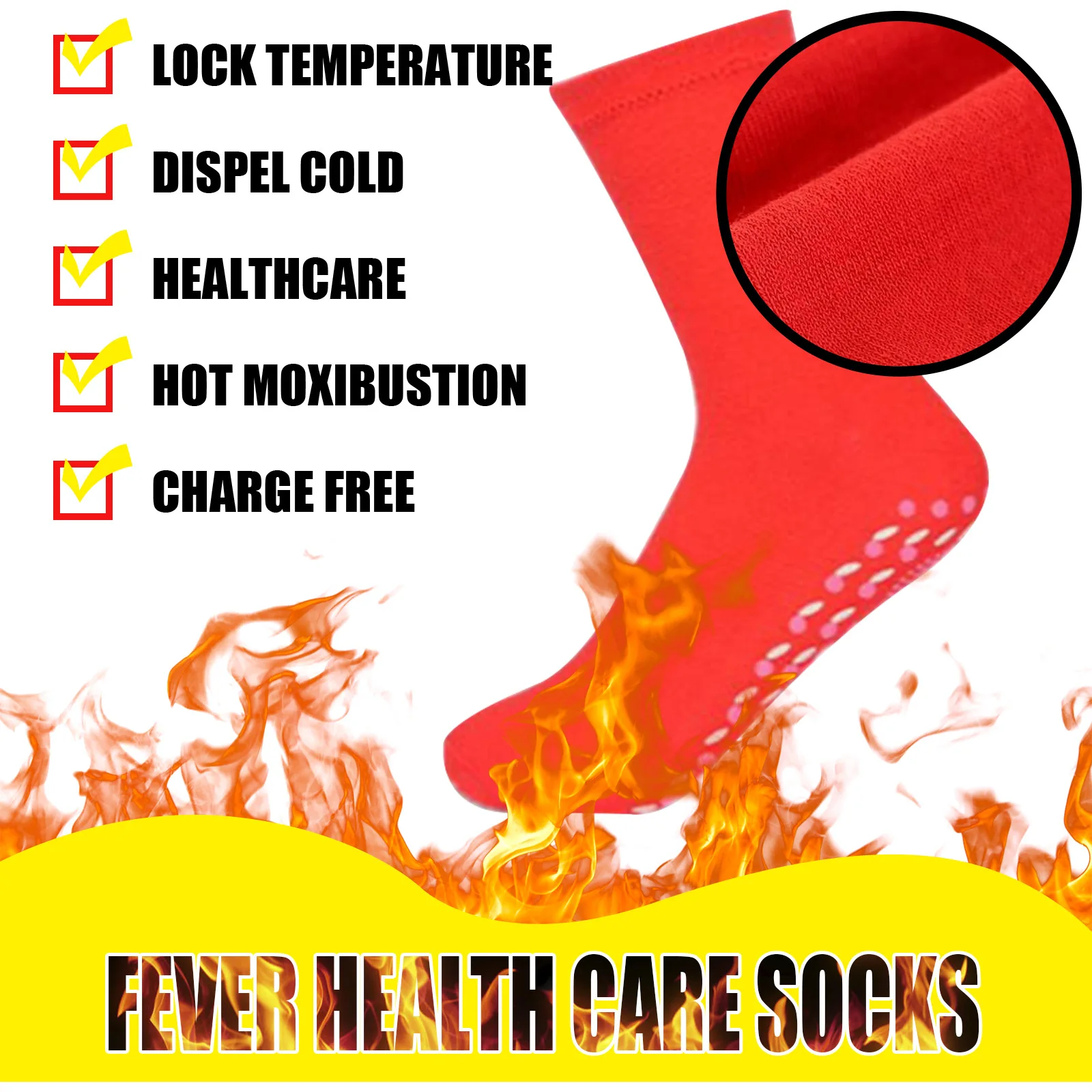 Self-Heating Massager Socks Magnetic Tourmaline Comfortable and Breathable Sport Anti-Freezing Therapy Feet Cold Socks Warm