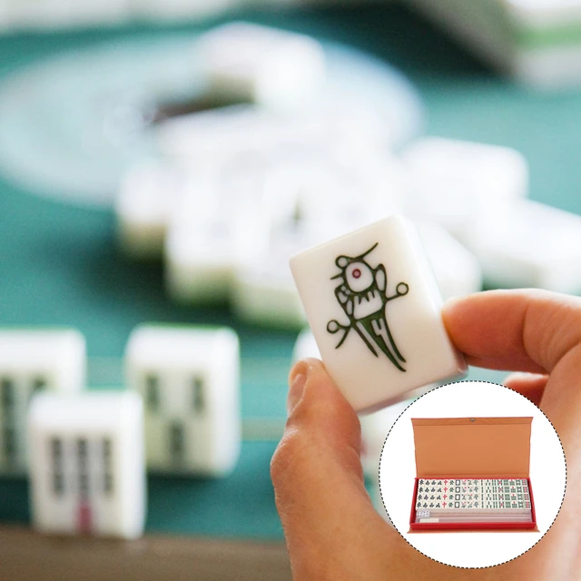 Conjunto De Jogo De Mahjong Chinês Telhas Presente Mahjong Jogo De  Tabuleiro Leve Mini Mahjong - AliExpress