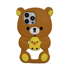 Kawaii 3D Cartoon Silicone Case - Cute Japanese Style Cover - iPhone 14 Pro (1)