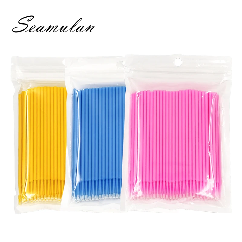 

100 Pcs Applicator Brushes Mascara Micro Brush Disposable Materials Durable Micro Mascara Wands Spoilers Eyelashes False Lashes