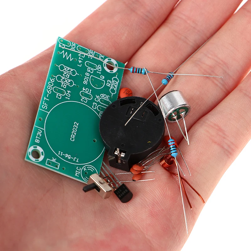 1Set FM Stereo Radio Transmitter DIY Kit With Microphone DC 3V