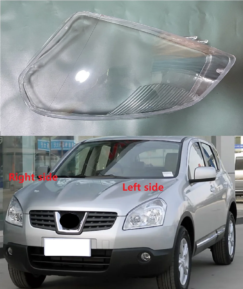 Carcasa De Faros Delanteros Transparente Para Nissan Qashqai J10 (2006-2013) - Par De Cubiertas Protectoras