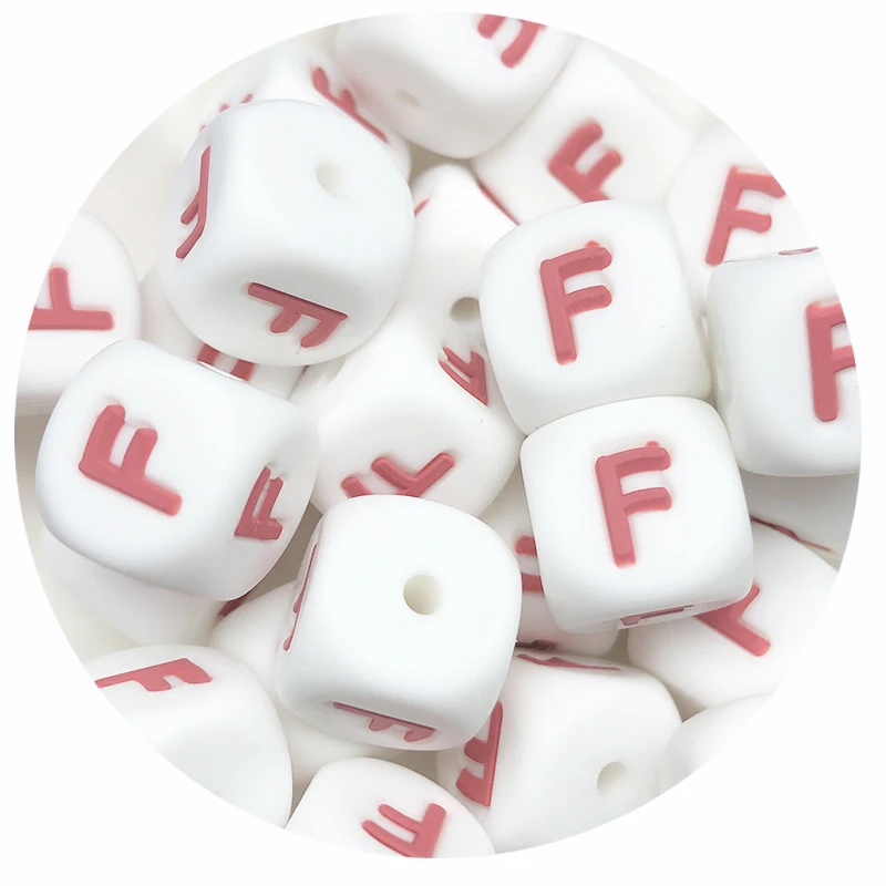 10 Stücke Neue 12mm Baby Silikon Buchstaben Perlen Schnuller Buchstaben Alphabet Perlen Kauen Zahnen Beißringe Pflege Dusche Geschenke BPA freies – Detail 9