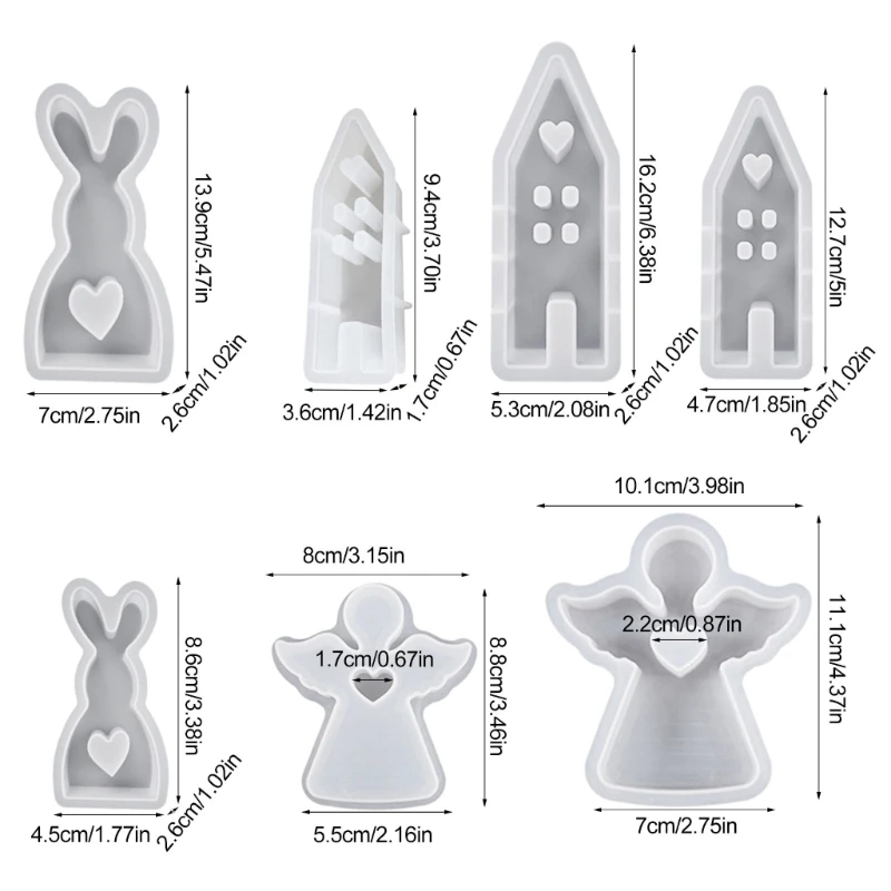 Silicone Mold Angles/House/Rabbit Molds Making Mould