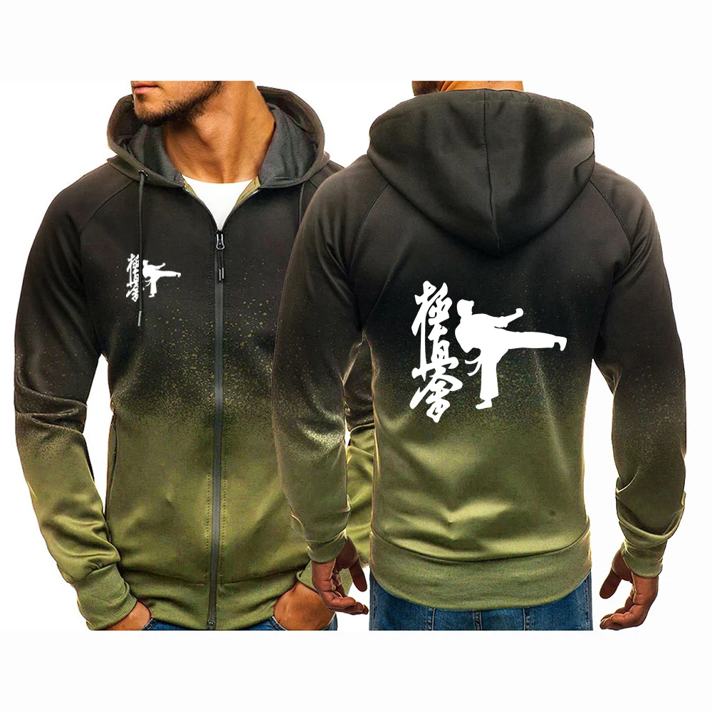 Men's Kyokushin Karate Long Sleeve Zipper Sweatshirt