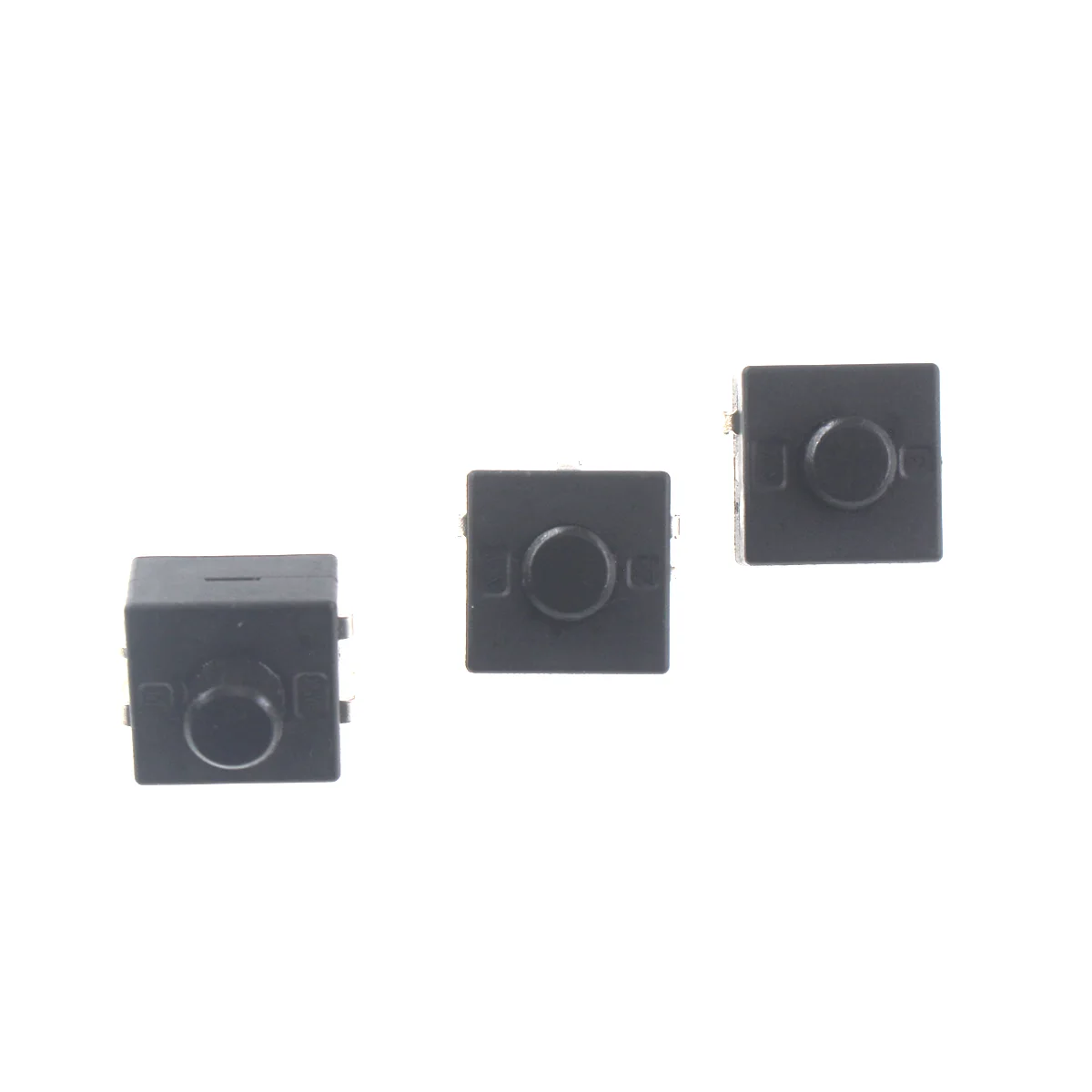 50PCS DC 30V 1A 3핀 블랙 미니 푸시 버튼 스위치 전기 토치용 3P 곡선형 2 On 1 Off 손전등 스위치