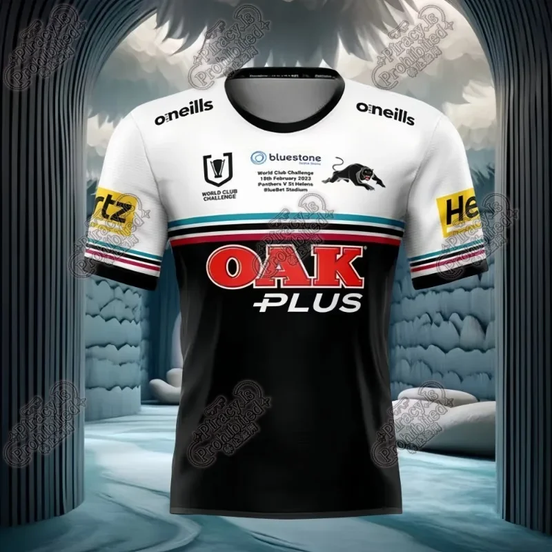 Jaguar West Tiger NRL Cock St George Short Sleeve Rugby Men's and Women's Sports T-Shirt Children's Summer T-Shirts Tops