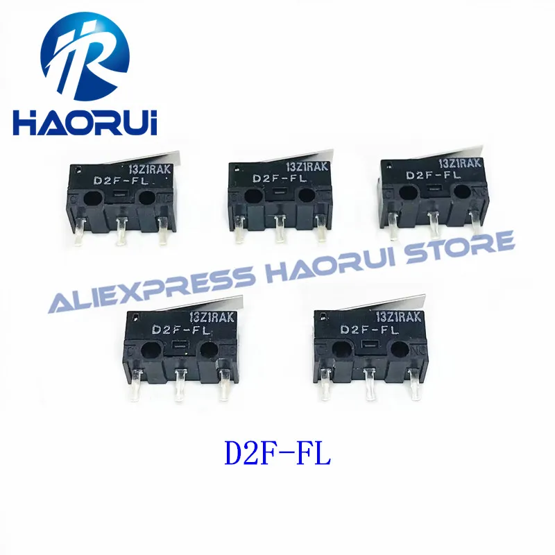 Micro Switch Original com Rocker D2f D2fc-fl-nh D2f-l D2f01l D2f-fl D2f-01fl D2f-l2 D2f-l3 Pcs Novo - Imagem 4
