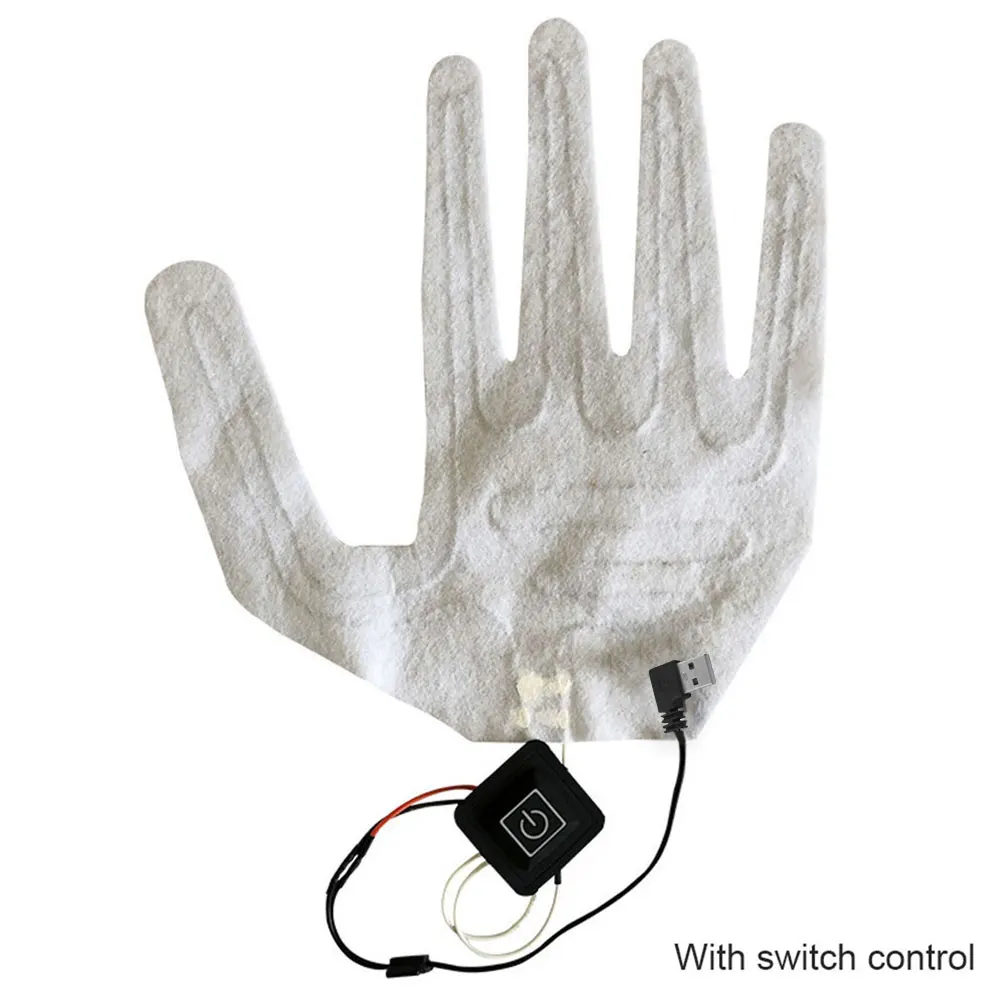 Usb Heated Gloves Winter Warm Men's Gloves Electric Heating Pad For