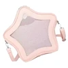E74B Women School Girl Shoulder Handbag PU Leather Large Capacity Clear Star Shape Crossbody Bag Itabag for Anime Pin Display 5