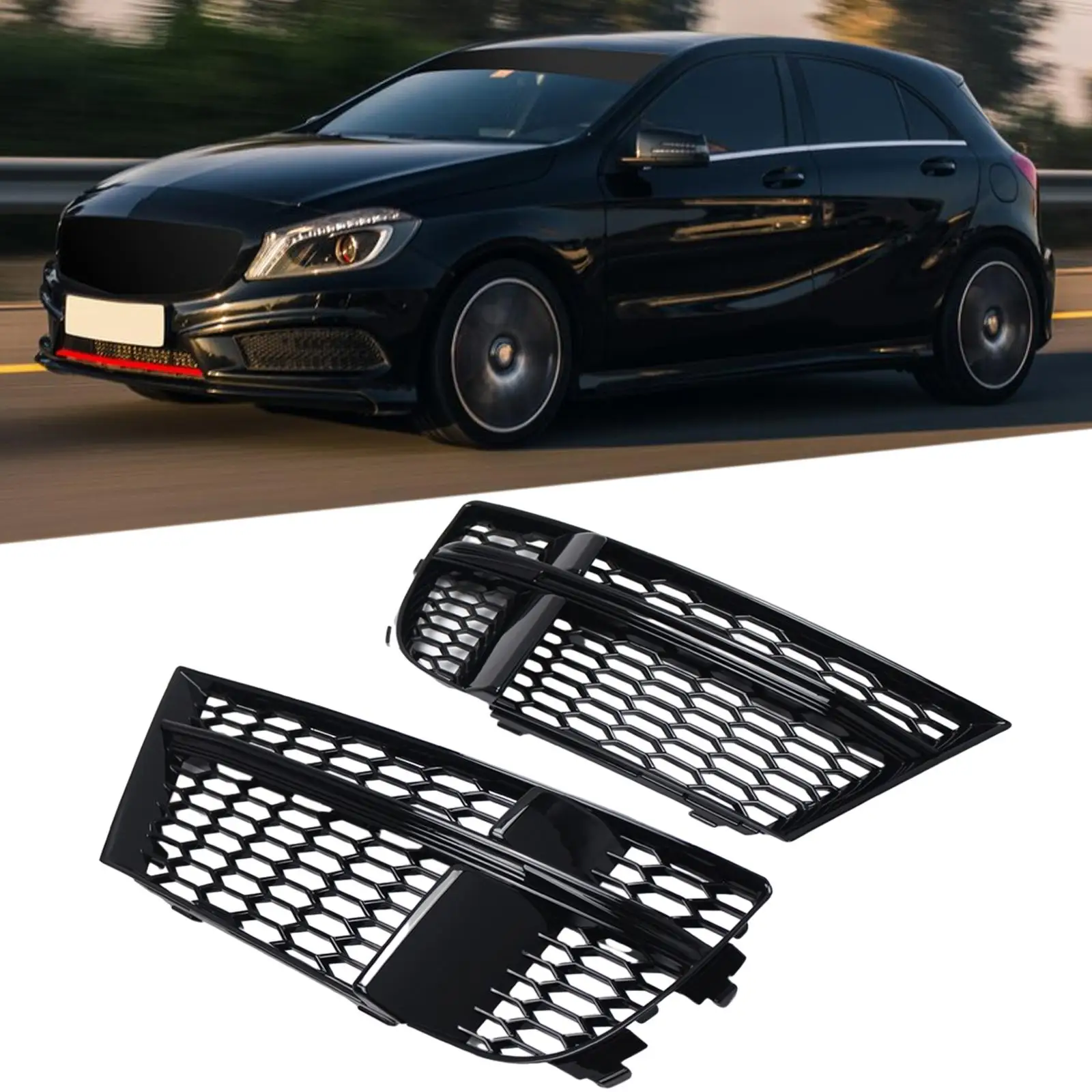 

2x Air Guide Grille Lower Covers Grill for Audi A3 Replacement Parts