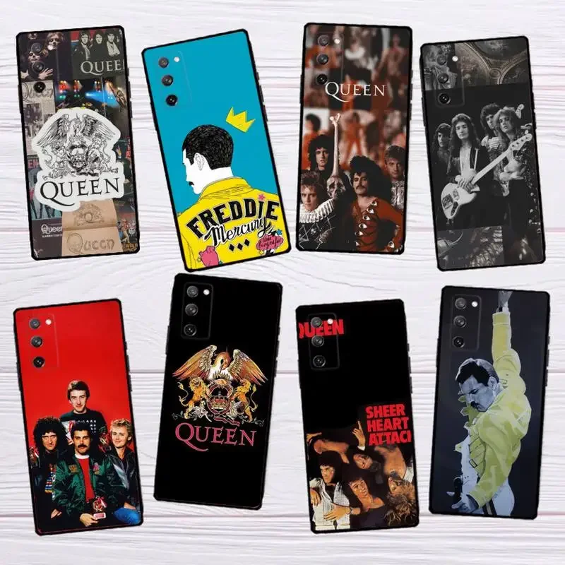 F-Freddy-Mercury Q-Queen Custodia Per Telefono Per Samsungs23 S22 S21 S20 Ultra Pro S10 S30Plus 20 Cover Ultra Nera