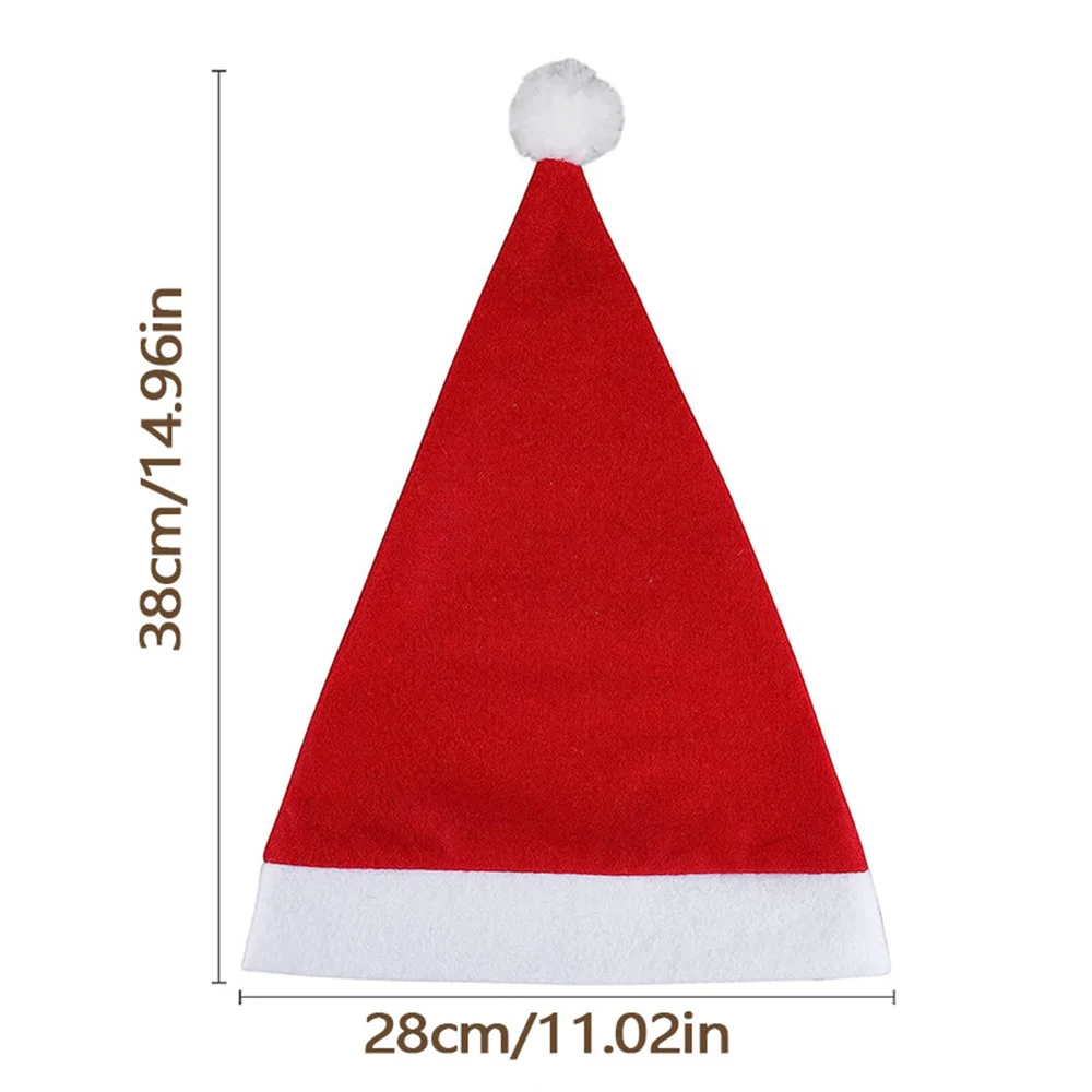 Adults Kids Christmas Hats Non-woven Fabric Santa Claus Xmas Hats Cap Merry Christmas New Year Party Festival Decoration Gifts