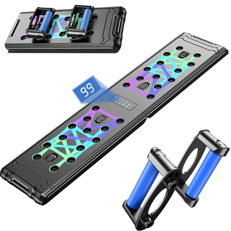 Folding Push Up Board Smart Counting Abdominal Muscle Trainer Sports Home Fitness Equipment For Body Building Push-Ups Stands