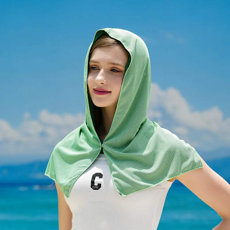 U-shaped Hoodie Cooling Towel Beach Camping Gym Sun Protection Quick Drying Cloth for Men and Women