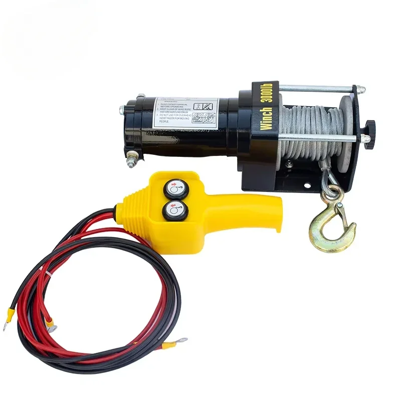 ODM 9000 lbs 12000 lbs 13500LBS vehicle-mounted electric traction crane 12v 24v Control Synthetic Rope Electric Winch For cars
