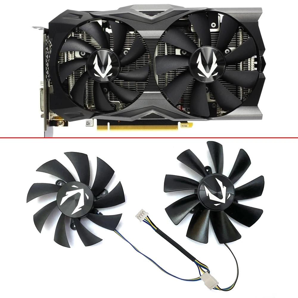Ventilador Gpu para Zotac Rtx2070 Refrigeração Mini Ventilador de Placa de Vídeo Novo Gaa8s2u Ga92s2h 12v 0.45a 4pin Geforce Rtx2070 Rtx 2070 oc 87 mm 100 mm