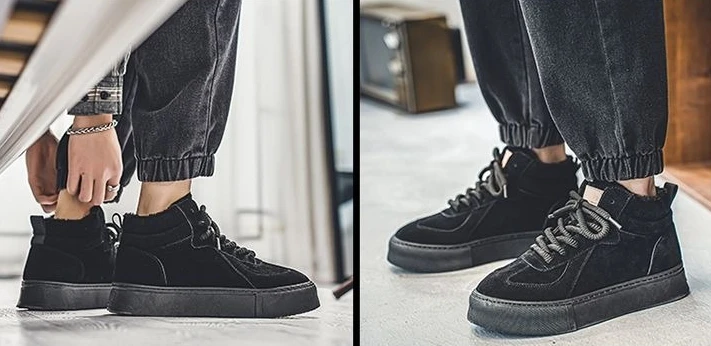 Herren Winter Vintage High-top Stiefel Mit Warmem Fleecefutter_voghion.com