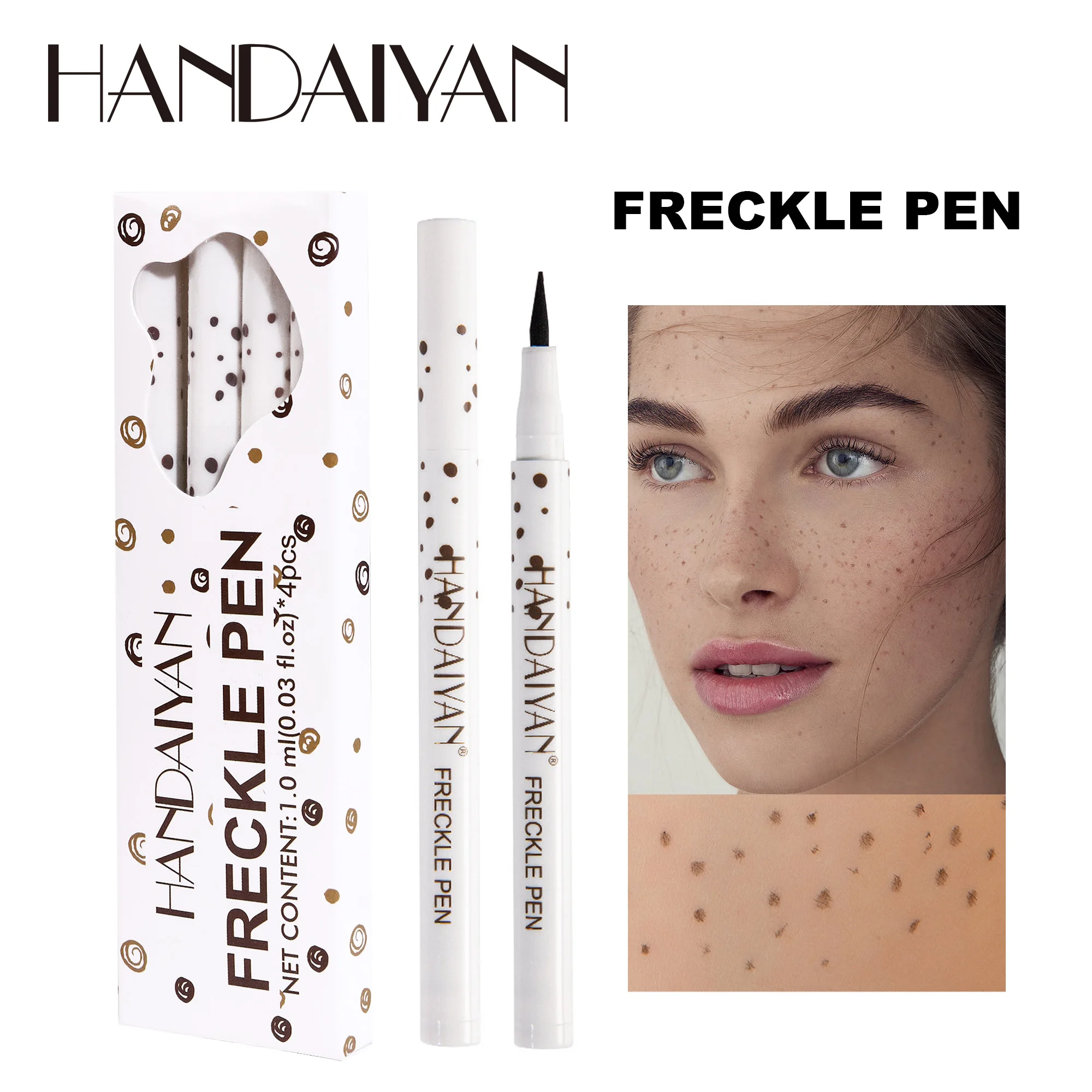 Natural Lifelike Freckle Makeup Pen, Waterproof Long Lasting Quick Dry - Light Brown, Natural Coffee, Chestnut, Dark Brown 4