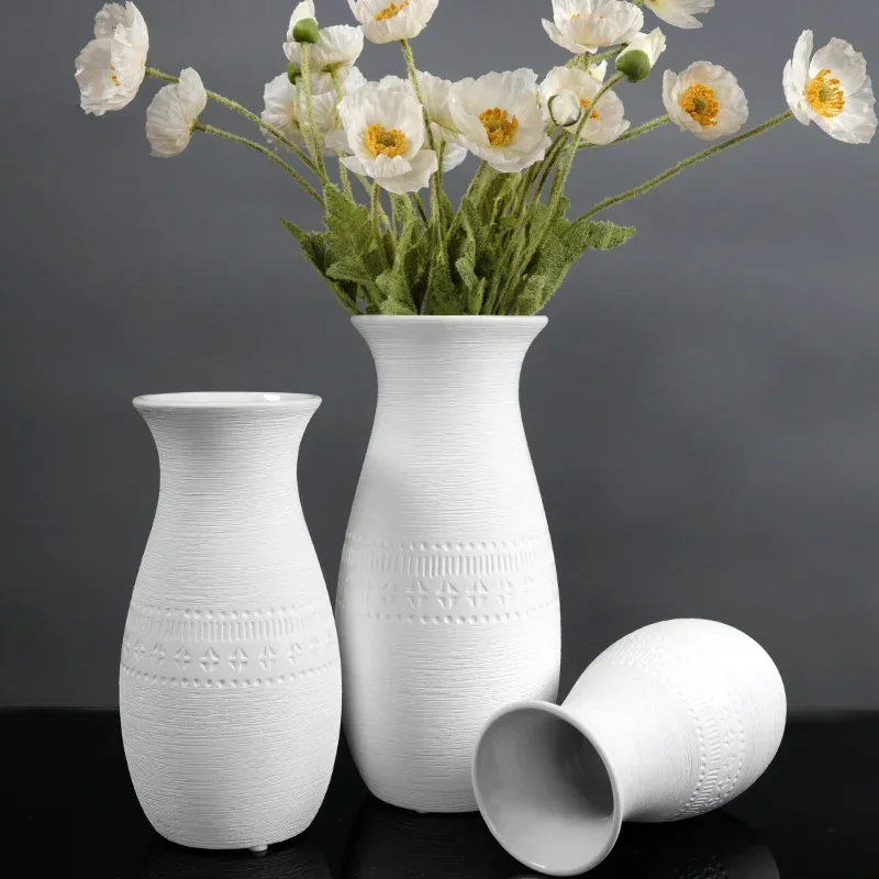 

Luxury Floor Nordic Vase White Outdoor Aesthetic Vintage Ceramic Flowers Vases Table Nordic Dekoration Wohnzimmer Room Decorator