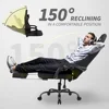 Gaming Chair Ergonomic Computer Chair with Footrest, Big Tall PC Gamer Chairs with Headrest and Massage Lumbar Support 5