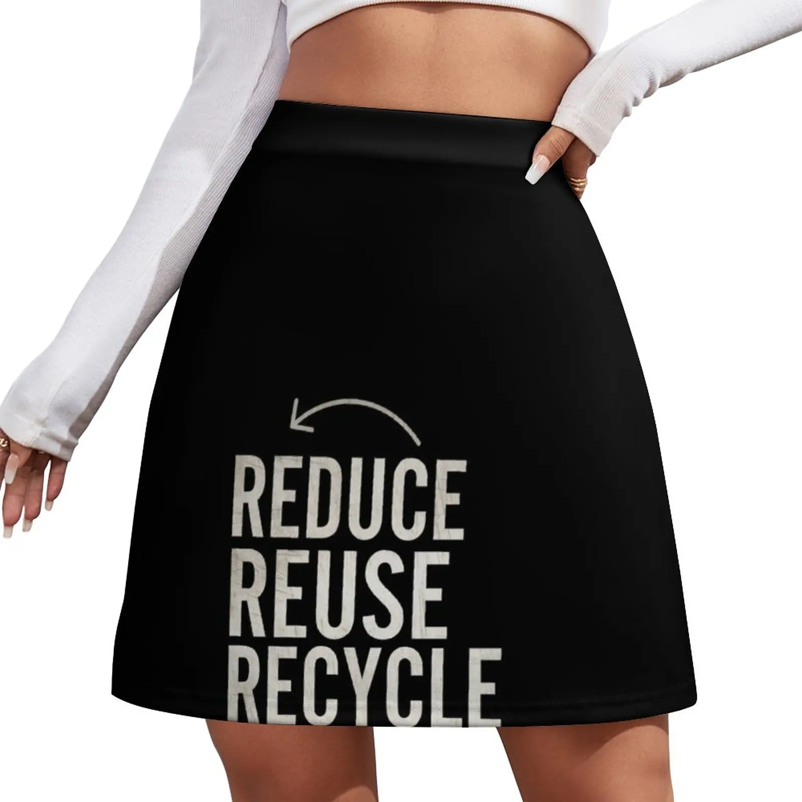 reduce reuse recycle Mini Skirt Women's skirts womens clothing clothes for woman new in external clothes