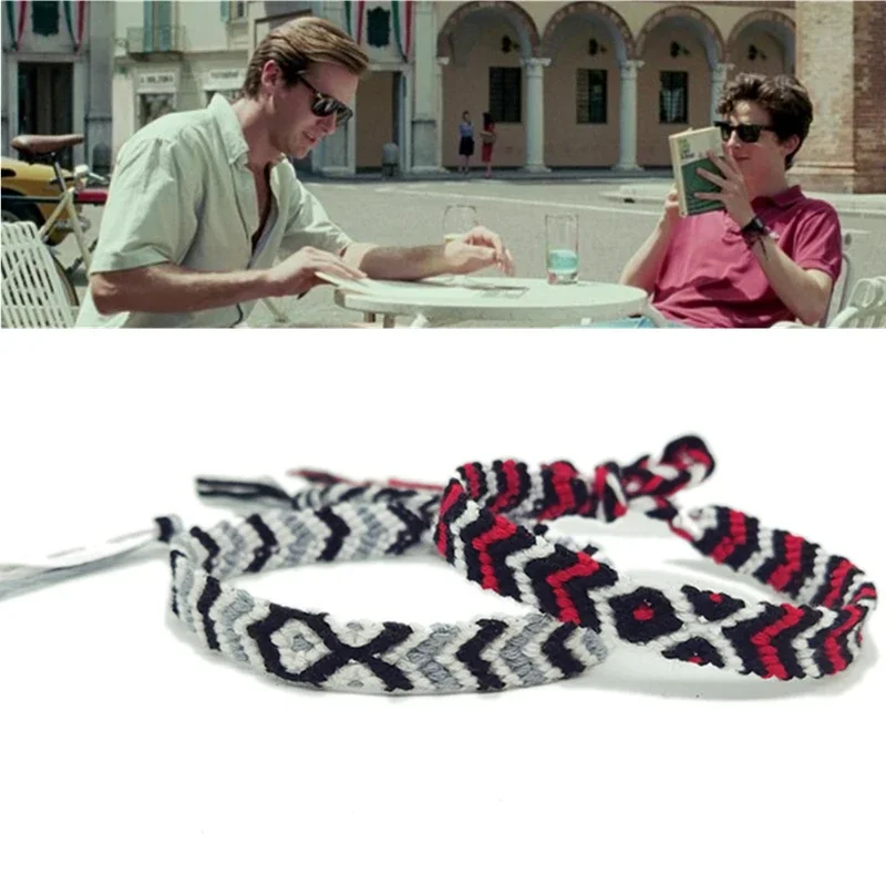 

Плетеный вручную браслет-цепочка с надписью «Call Me by Your Name»