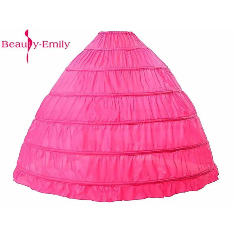 6 Hoops Petticoats for Wedding Dress Ball Gowns Crinoline underskirt
