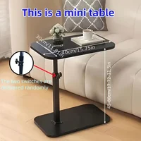 Adjustable height table - with wooden tabletop, portable sofa side table, suitable for coffee, office, and indoor/outdoor use 5