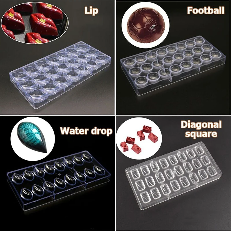 Chocolate Mold 3D Polycarbonate Transparent Plastic Kitchen Baking Tools for DIY Pastry... - SKU CMHB1738 - UGI Packaging